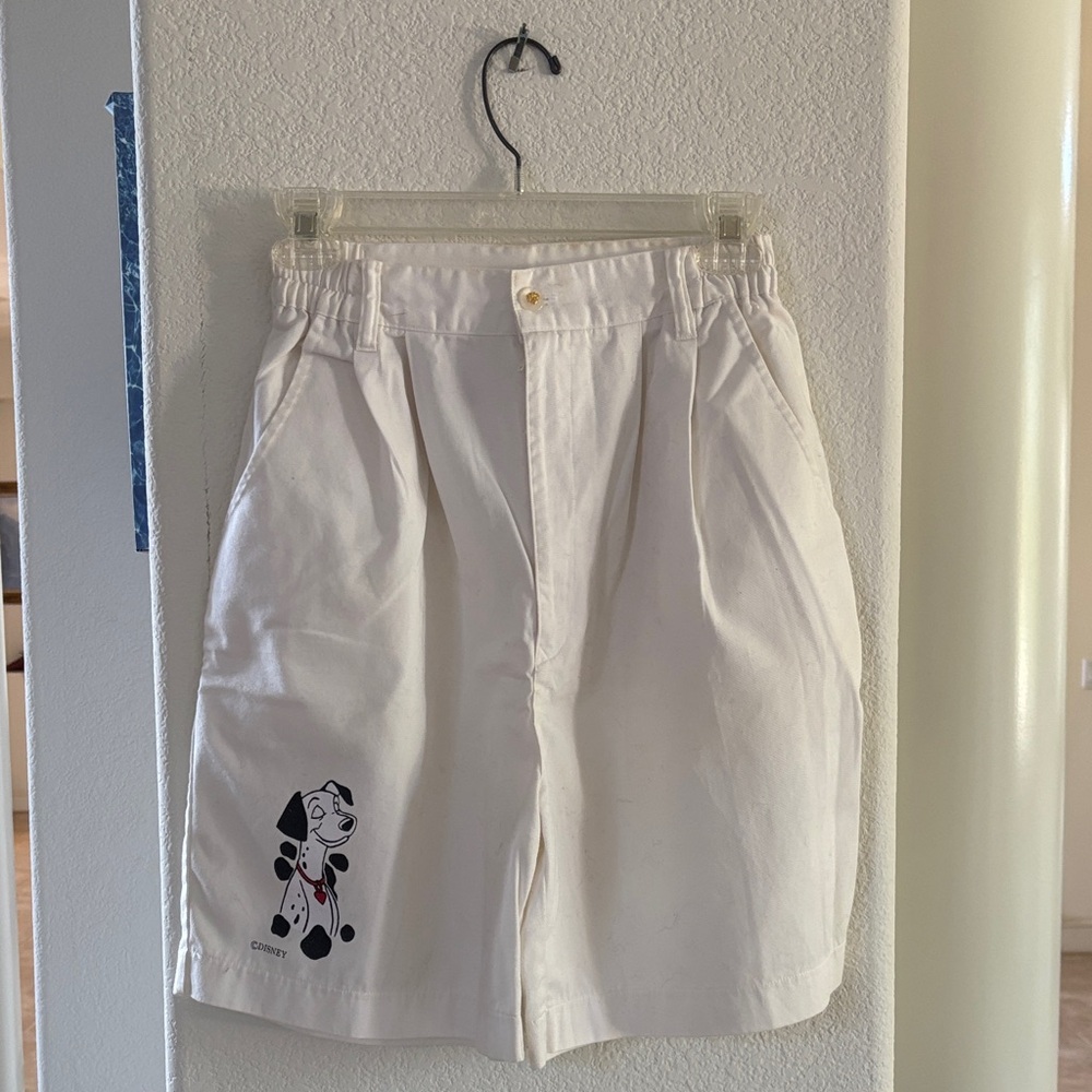 Disney White Shorts with Dalmatian Design